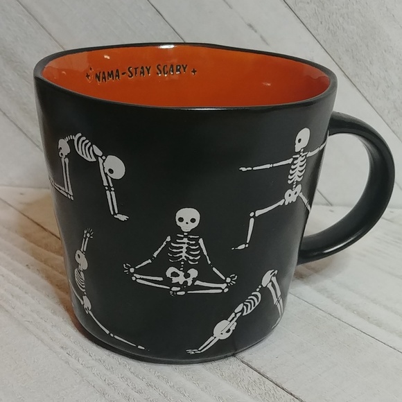 NEW "Nama - Stay Scary" Yoga Pose Skeleton Halloween Mug - Picture 1 of 5